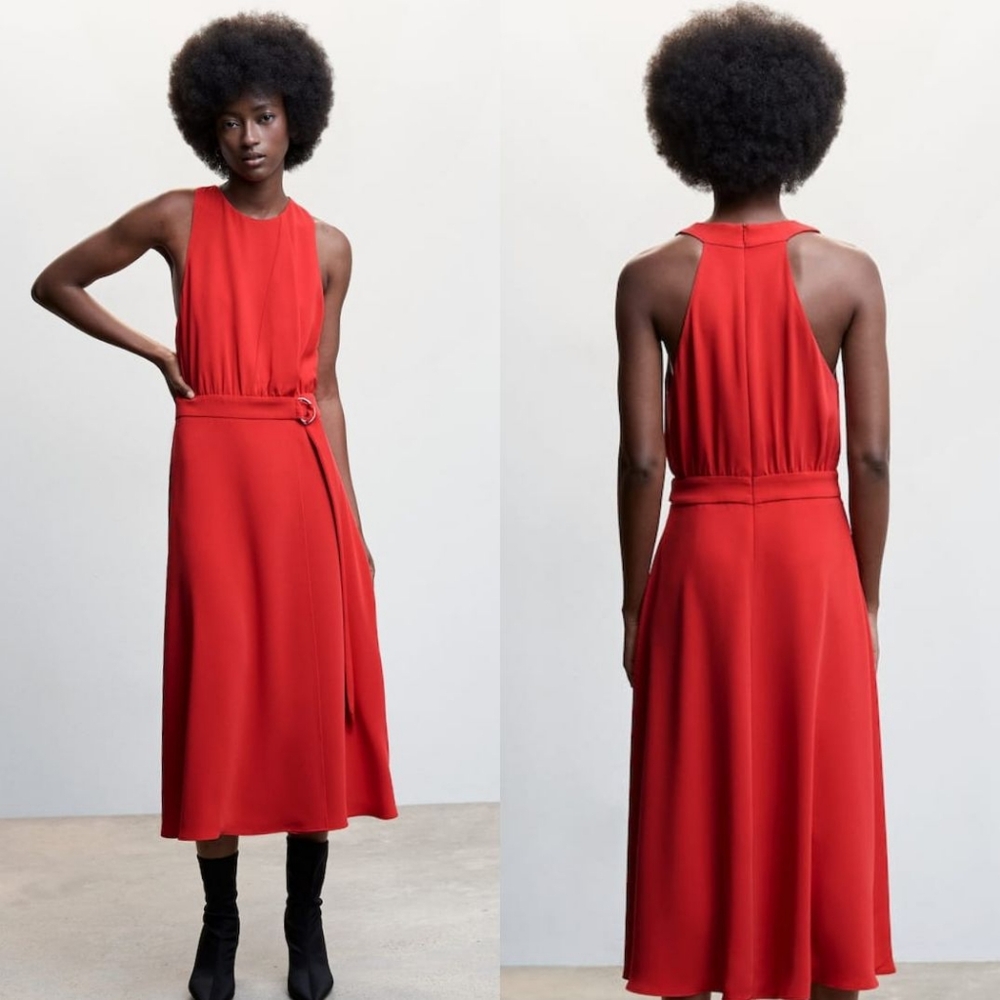 MANGO Belted dress